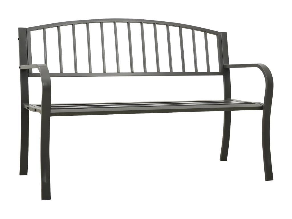 Grey garden bench, 120 cm, steel, OVHS76386
