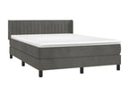 Nobellea bed base and mattress, Dark Grey 140x200 Velvet KQSP98540