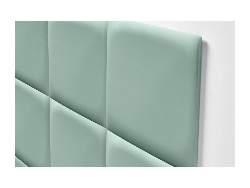 Nobellea Upholstered Headboard in High-Quality Faux Leather, with Interchangeable Self-Adhesive Panels, Green, 180 cm, SNHM47482