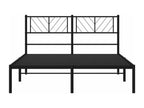 Metal bed frame with black headboard 120x200 cm LENU60472