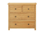 Chest of drawers 80x35x75 Solid oak wood 2 DGNW99108