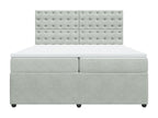 Nobellea bed base and mattress, light grey, 200x200cm, velvet, COII61130