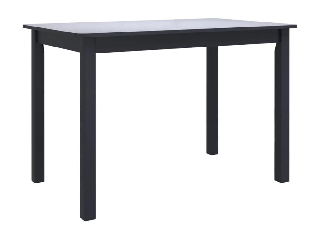 Dining table, black, 114x71x75 cm, solid rubberwood, SKEN14526