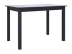 Dining table, black, 114x71x75 cm, solid rubberwood, SKEN14526
