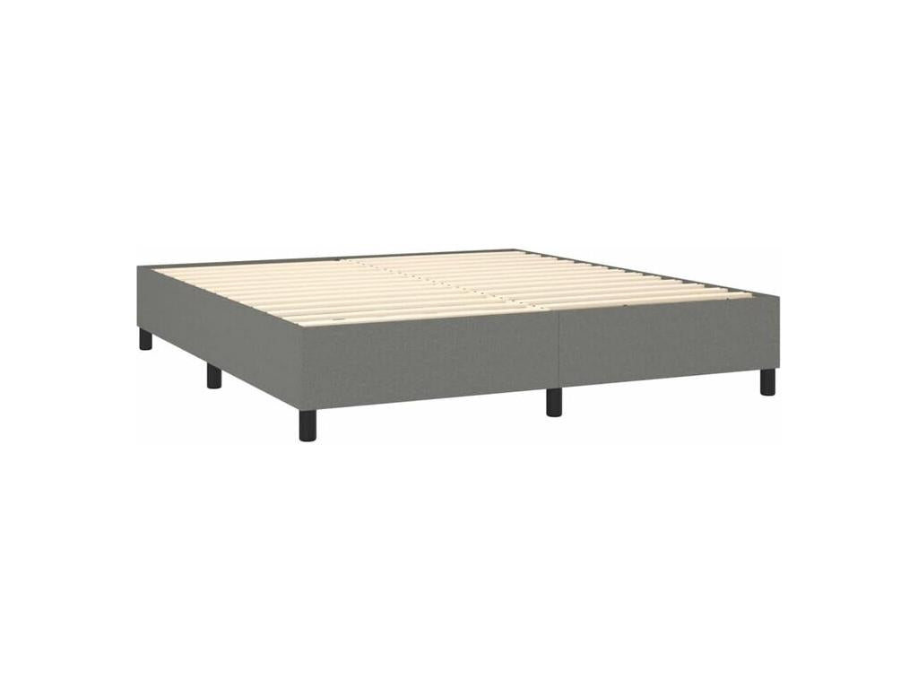 Nobellea bed base with mattress, Dark Grey, 180x200 cm, Fabric EZDG70625