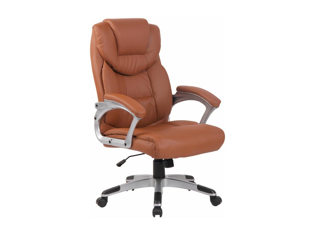 Office chair - Faux leather / Plastic - Light brown - Dekonao V2 VJJB95305