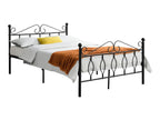Dekonao Double Bed Frame in Metal 140x200 cm Matte Black Dekonao SBQJ85033