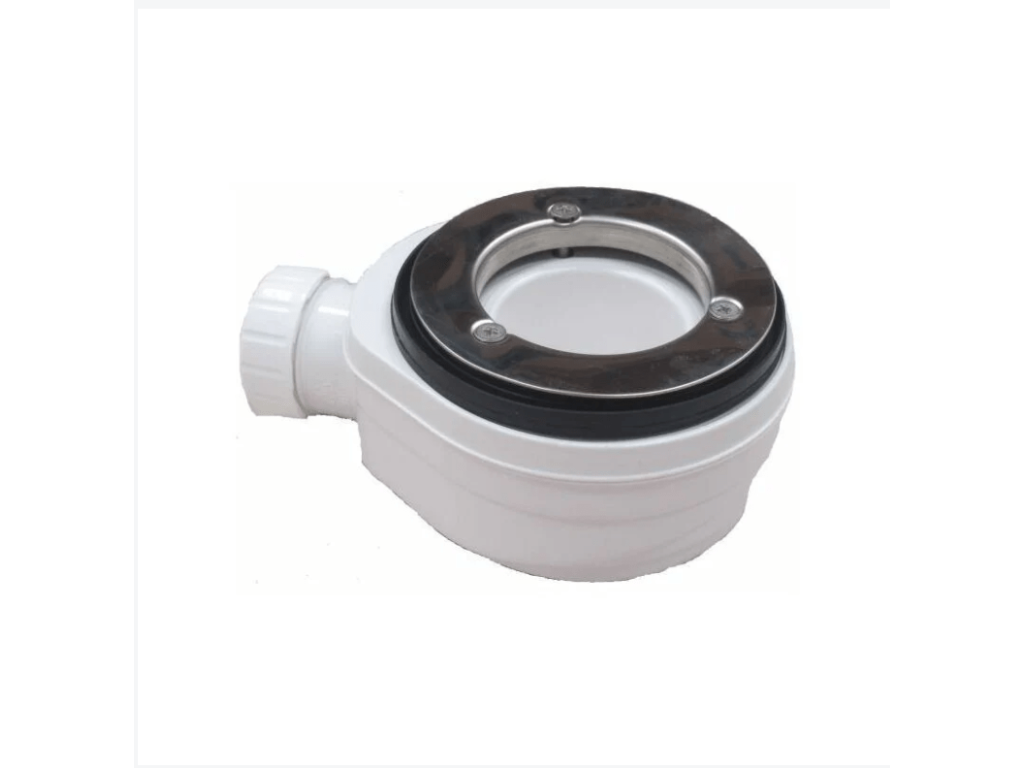 75x165 cm Nobellea Extra Thin Light Grey RAL 7035 Shower Tray in Synthetic Resin and Marble Powder with Freestanding Drain VMXQ53239