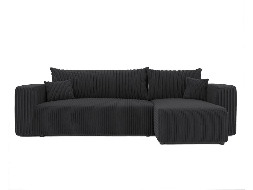 Boisona Corner Sofa Bed in Dark Grey Fabric UDJB69944