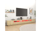 TV stand with Nobelleaères LED lighting, Nobellea Oak, 300x35x40 cm, ZPCF09859