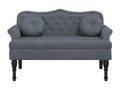 Bench with dark grey cushions 120.5x65x75 velvet OTHB02466