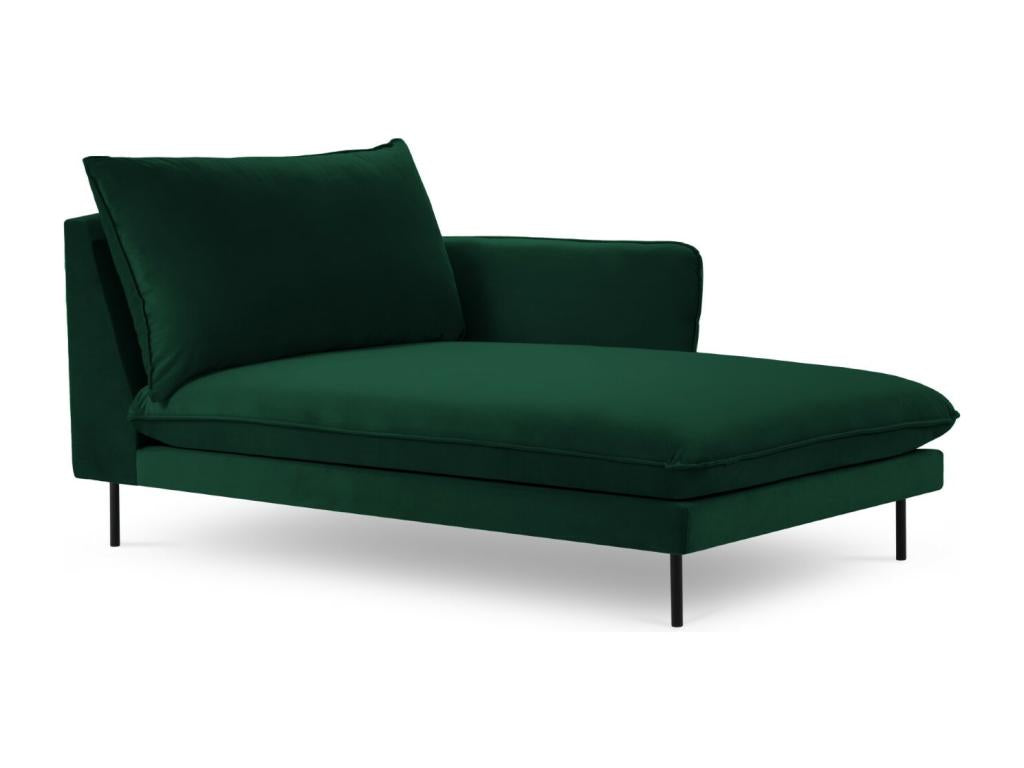 Nobellea - Nobellea right-facing chaise longue in bottle green velvet - 170x110x95cm LZUZ35321