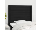 Headboard with wings, Black, 103x16x118/128 cm, Fabric BXZX77300