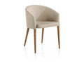 Amandine Ash Wood and Beige Fabric Chair - Set of 2 - Color Nobellea 41 Nobellea AKBL67933