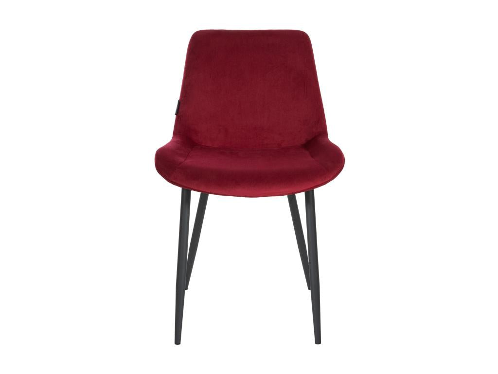 Dining chair - Velvet / Matte black metal - Red - Nobellea SOGQ59351
