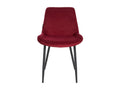 Dining chair - Velvet / Matte black metal - Red - Nobellea SOGQ59351