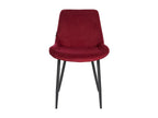 Dining chair - Velvet / Matte black metal - Red - Nobellea SOGQ59351