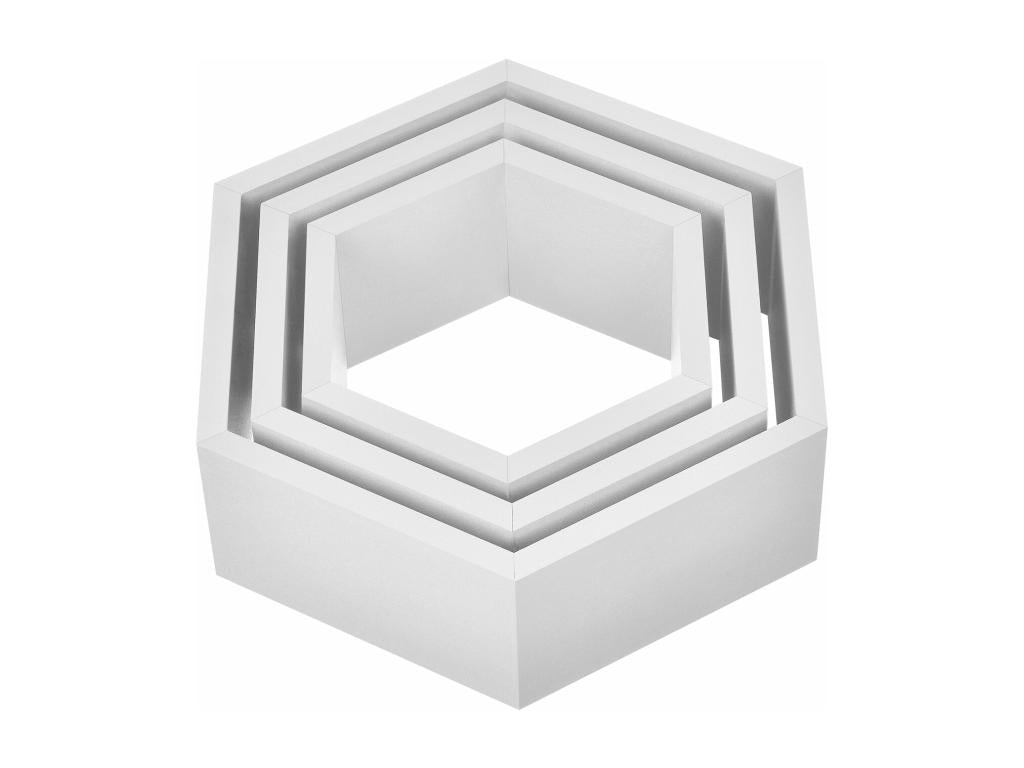 Set of 3 white shelves 30x26x9 cm 03 0001754 MNRC17333