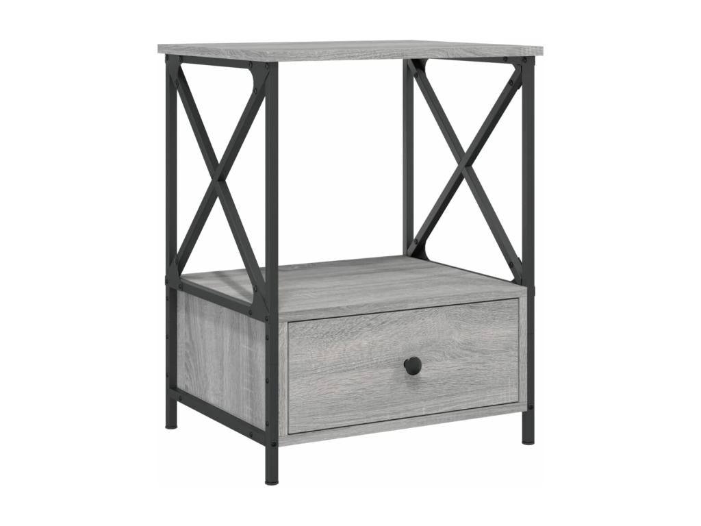 Nobellea bedside tables, 2 pieces, grey, 50x41x65 cm, engineered wood, SBTX05611