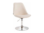 Set of 4 dining chairs - Faux leather / Metal - Cream - Nobellea NZUE08386