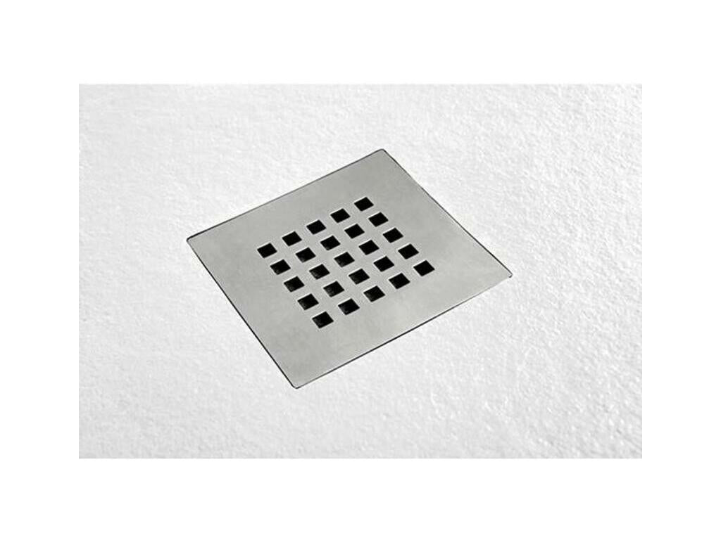 Nobellea Slim White 70x105 cm Shower Tray in Synthetic Resin and Marble Powder with Free Drain KIYB26716