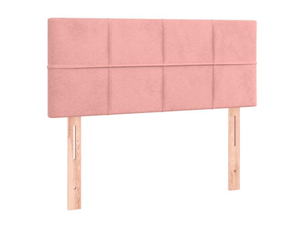 Pink Headboard 90x5x78/88 cm Velvet VATC29111