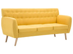 3-seater sofa upholstered in fabric, 172x70x82 cm, yellow NFLJ13914
