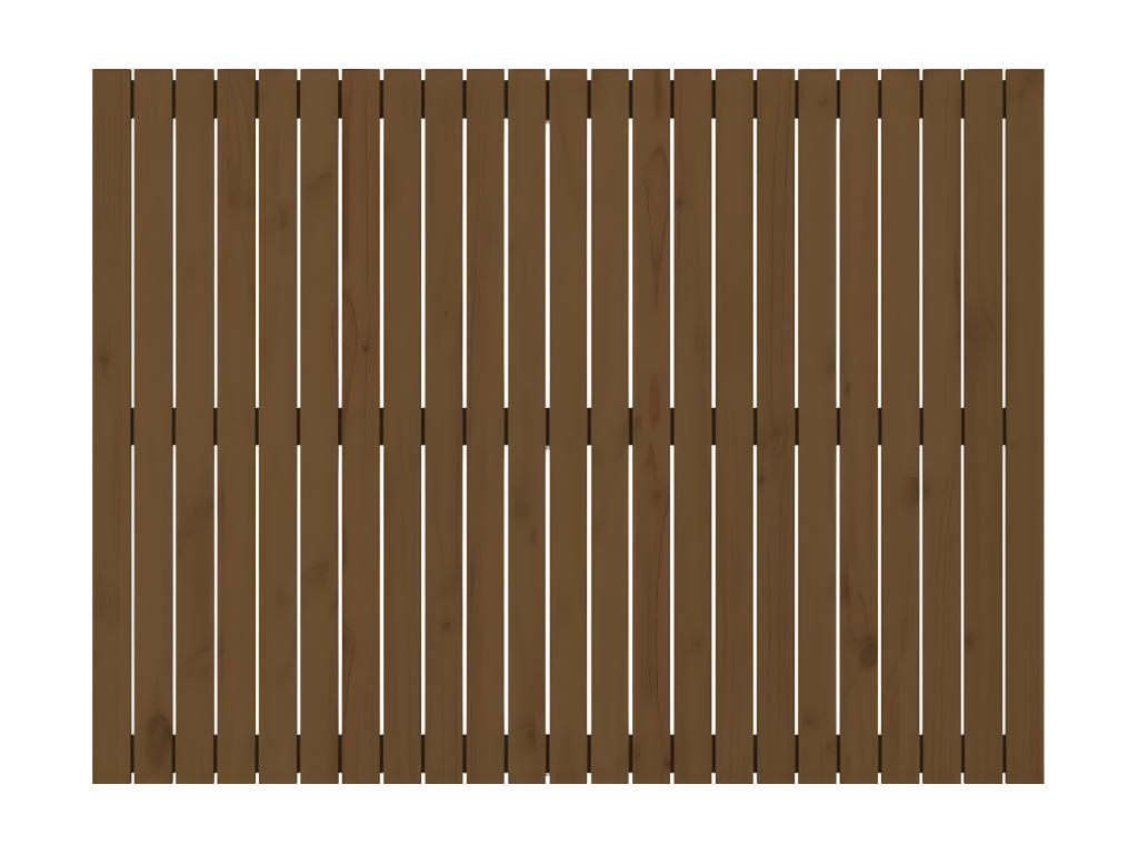 Wall-mounted headboard, honey brown, 146.5x3x110cm, solid pine wood, UWSG33037