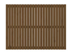 Wall-mounted headboard, honey brown, 146.5x3x110cm, solid pine wood, UWSG33037
