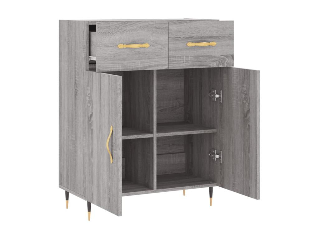 Nobellea gray sideboard 69.5x34x90 cm engineered wood QFFQ26965