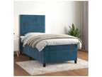 Dekonao bed base and mattress, Dark Blue 80x200 Velvet WOJQ37485