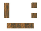 5-piece TV furniture set, smoked oak engineered wood, RZBK98351