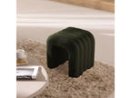 Nobellea - Upholstered stool in looped fabric - Khaki green PKYG01115